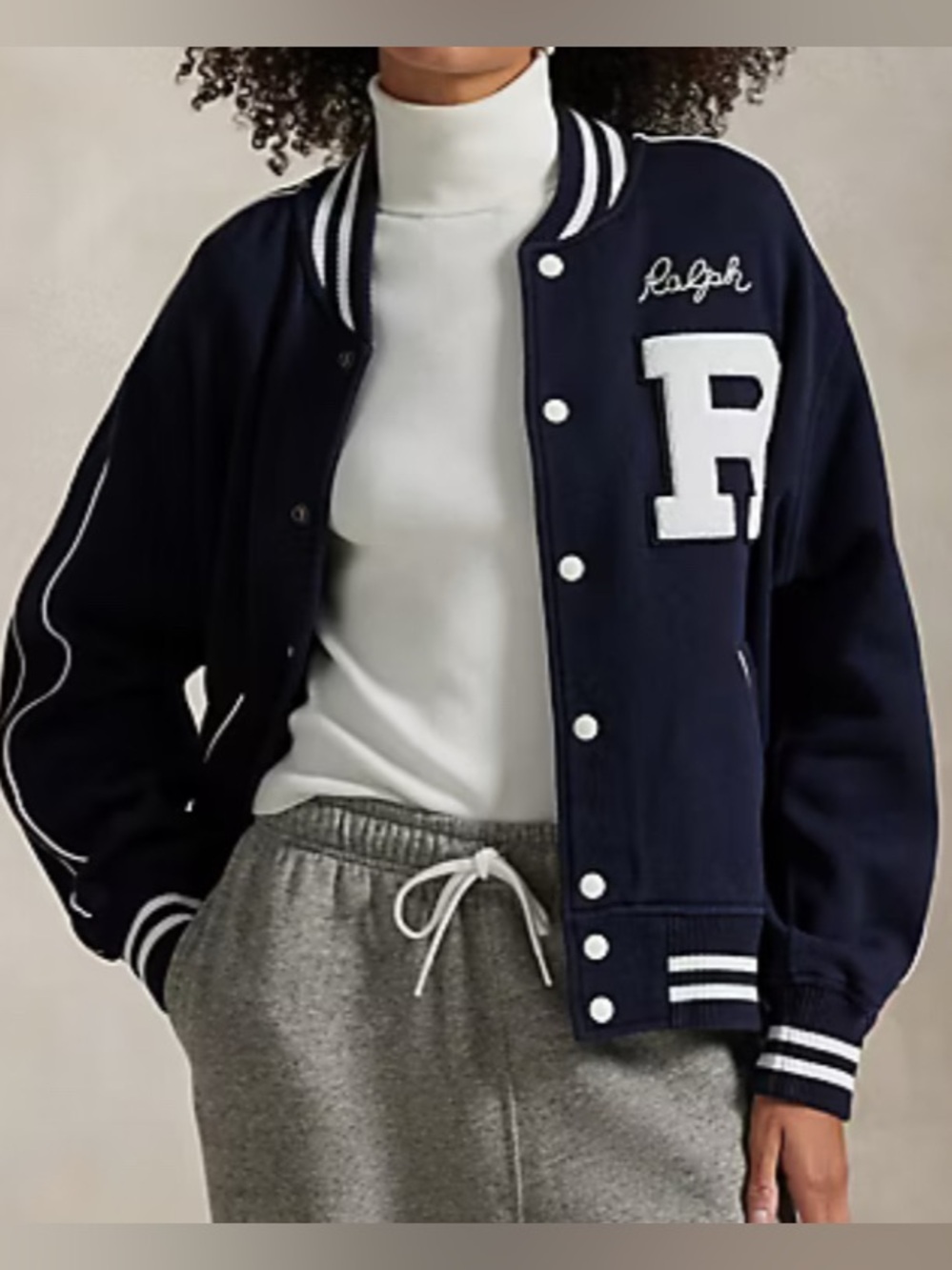 Polo Ralph Lauren P-Wing R Patch NY State Champs Fleece Stadium Jacket - Picture 4 of 16
